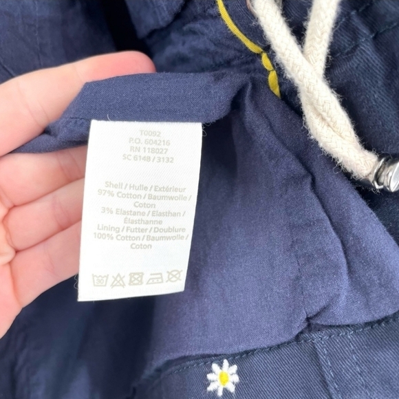 Boden Carly Utility Jacket Embroidered Star Daisies Navy Blue US 6 - Picture 6 of 6